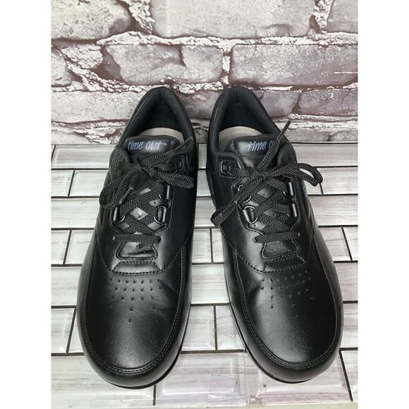 SAS Tripad Comfort Time Out Black Leather Lace Up Walking Sneakers Women Sz 8.5W - Picture 1 of 16